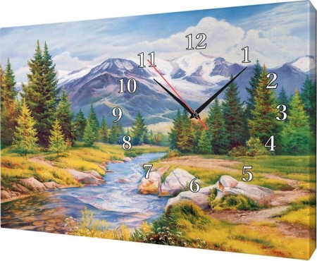 Часы на холсте 30х40 Х495